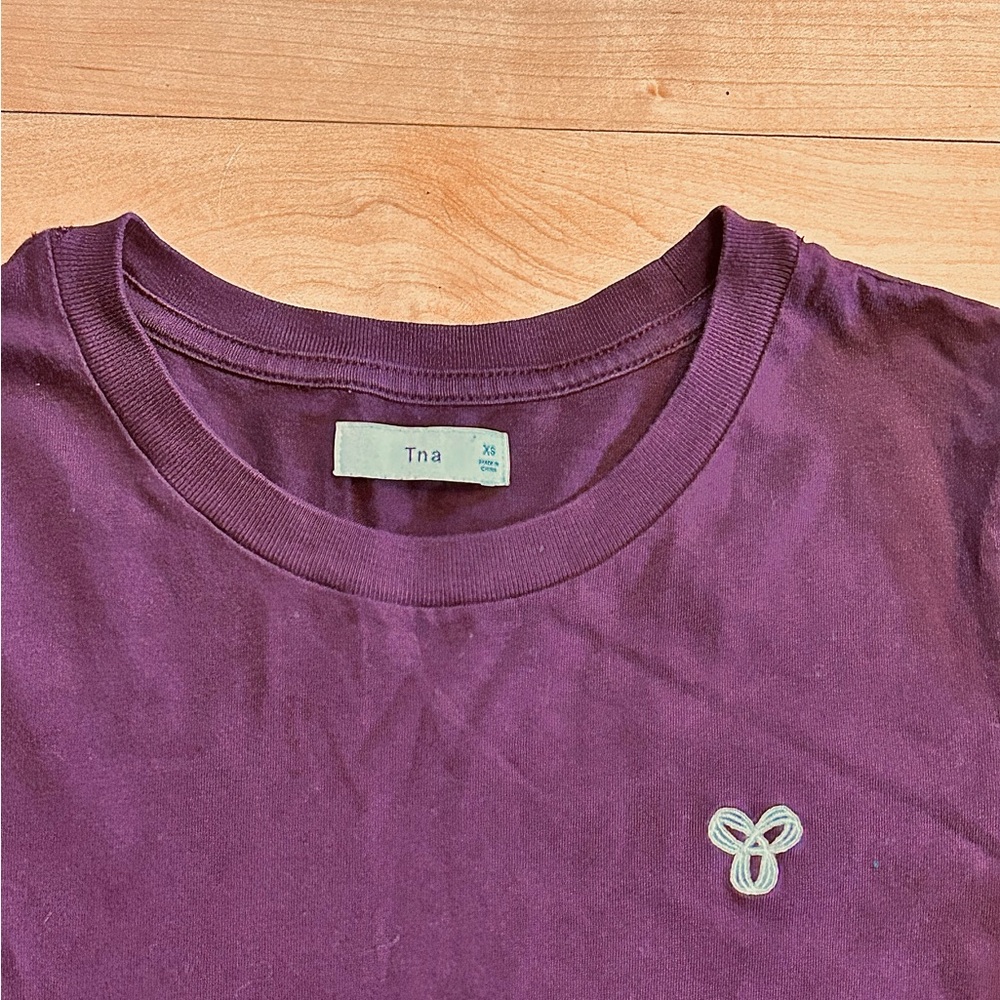 2 for 20$ 💜 Aritzia TNA Mainland T-Shirt includes Eggplant - XS - Picture 3 of 7